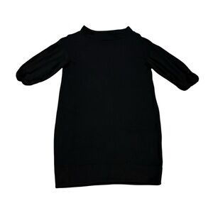 Vince Sweater Dress with Puff Sleeves Black‎ Size Medium